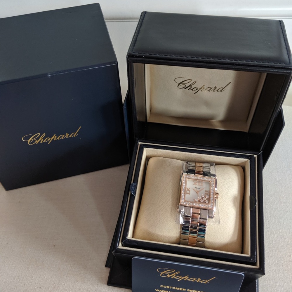 RARE Authentic Chopard Happy Sport Square Ladies Watch